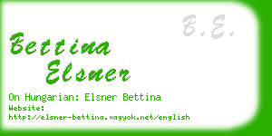 bettina elsner business card